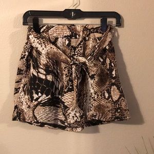 NWOT Snakeskin Print Shorts